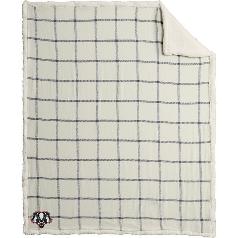 Scary Badgers Flannel Sherpa Blanket