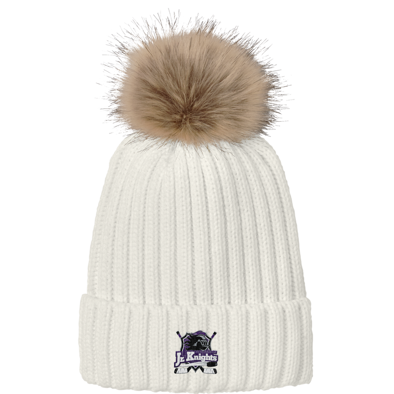Old Bridge Jr. Knights Faux Fur Pom Beanie