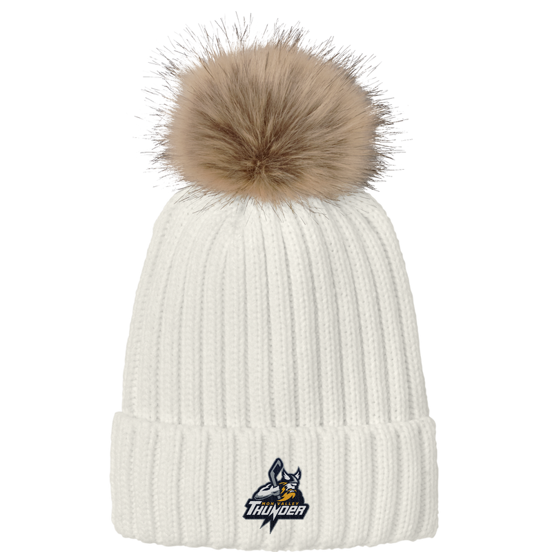 Mon Valley Thunder Faux Fur Pom Beanie