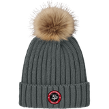 South Pittsburgh Rebellion Faux Fur Pom Beanie