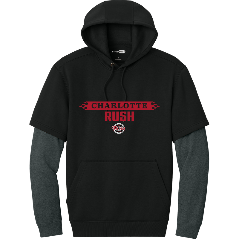 Charlotte Rush Tough Fleece Layered Hoodie