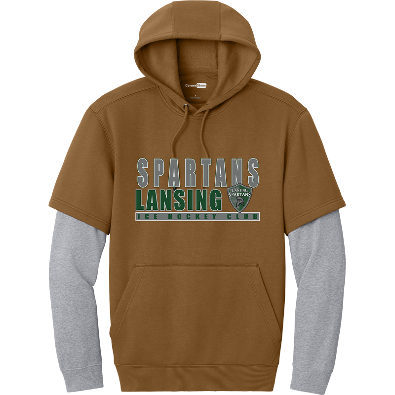 Lansing Spartans Tough Fleece Layered Hoodie