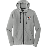 Philadelphia Flyers Elite New Era Tri-Blend Fleece Full-Zip Hoodie