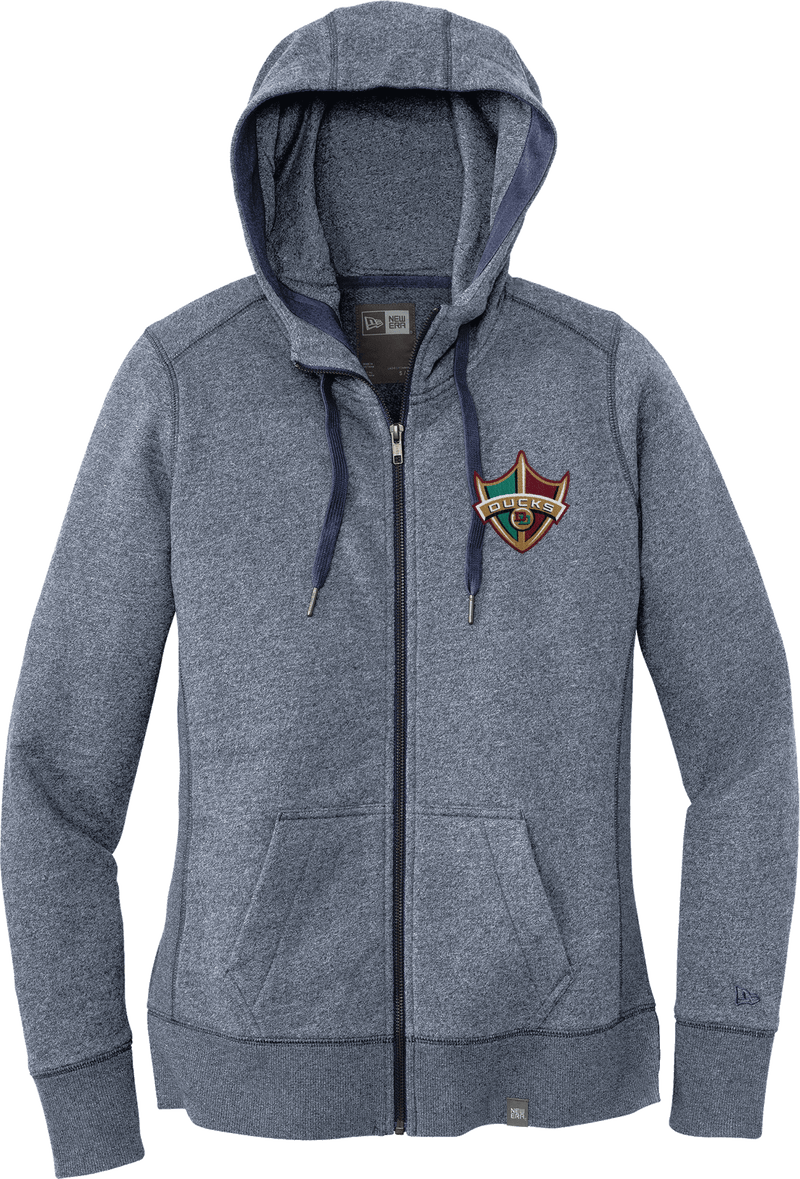 Delaware Ducks New Era Ladies French Terry Full-Zip Hoodie