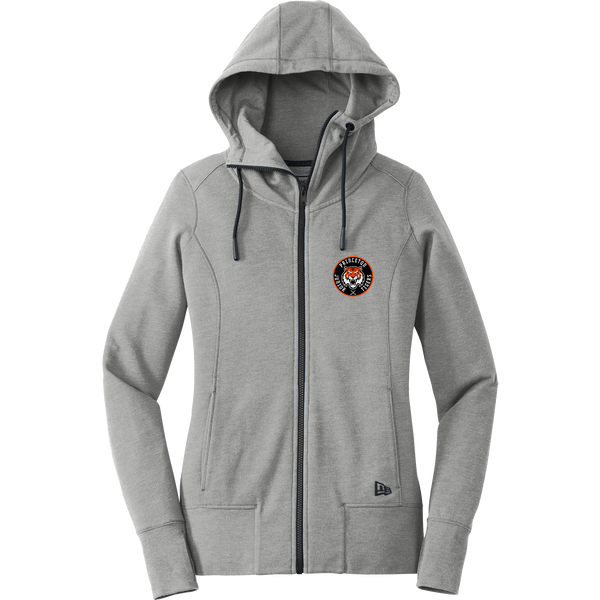 Princeton Jr. Tigers New Era Ladies Tri-Blend Fleece Full-Zip Hoodie