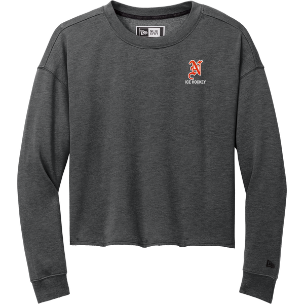 Midd North Hockey New Era Ladies Tri-Blend Fleece Crop Crew