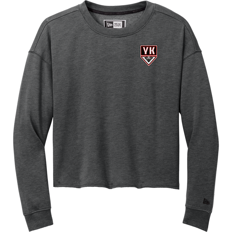 Young Kings New Era Ladies Tri-Blend Fleece Crop Crew