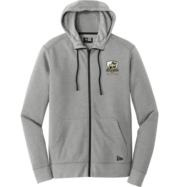 HVM Bulldogs New Era Tri-Blend Fleece Full-Zip Hoodie