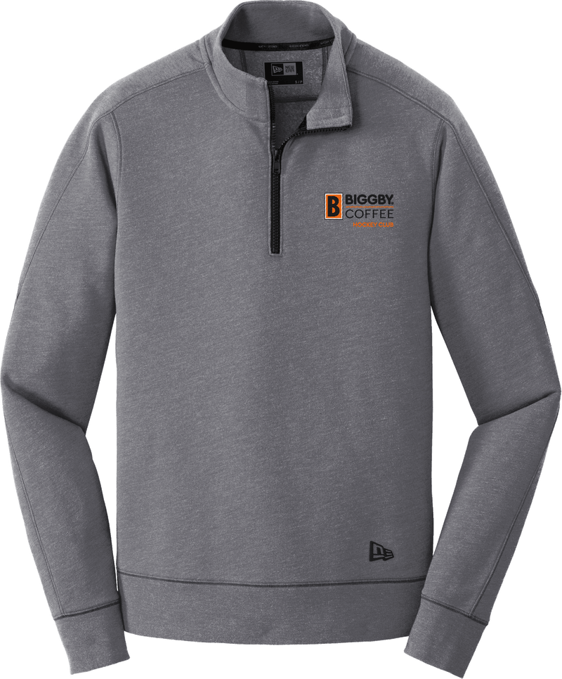 Biggby Coffee Hockey Club New Era Tri-Blend Fleece 1/4-Zip Pullover