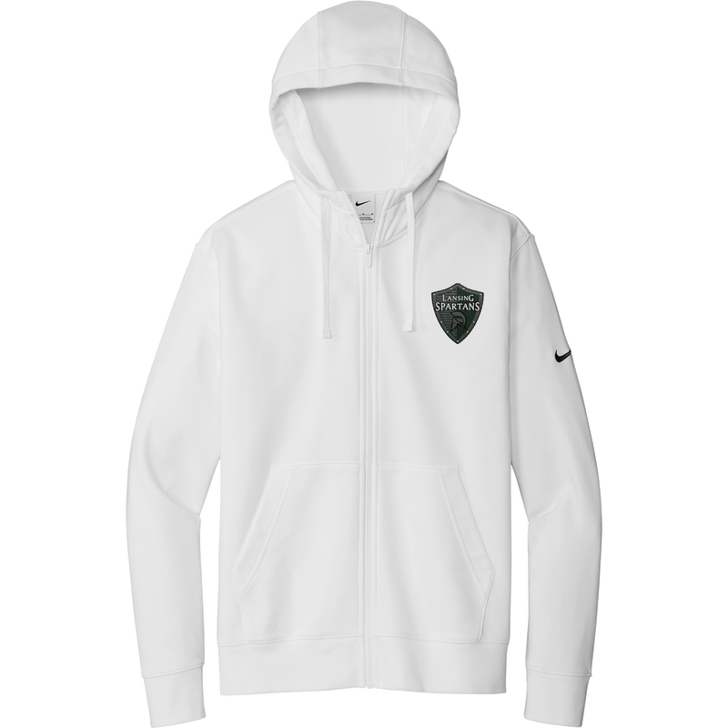 Lansing Spartans Nike Club Fleece Sleeve Swoosh Full-Zip Hoodie