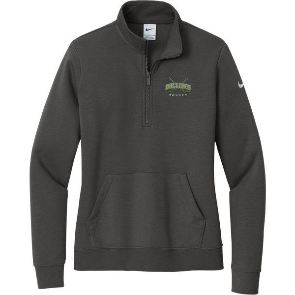 HVM Bulldogs Nike Women's Club Fleece Sleeve Swoosh 1/2-Zip