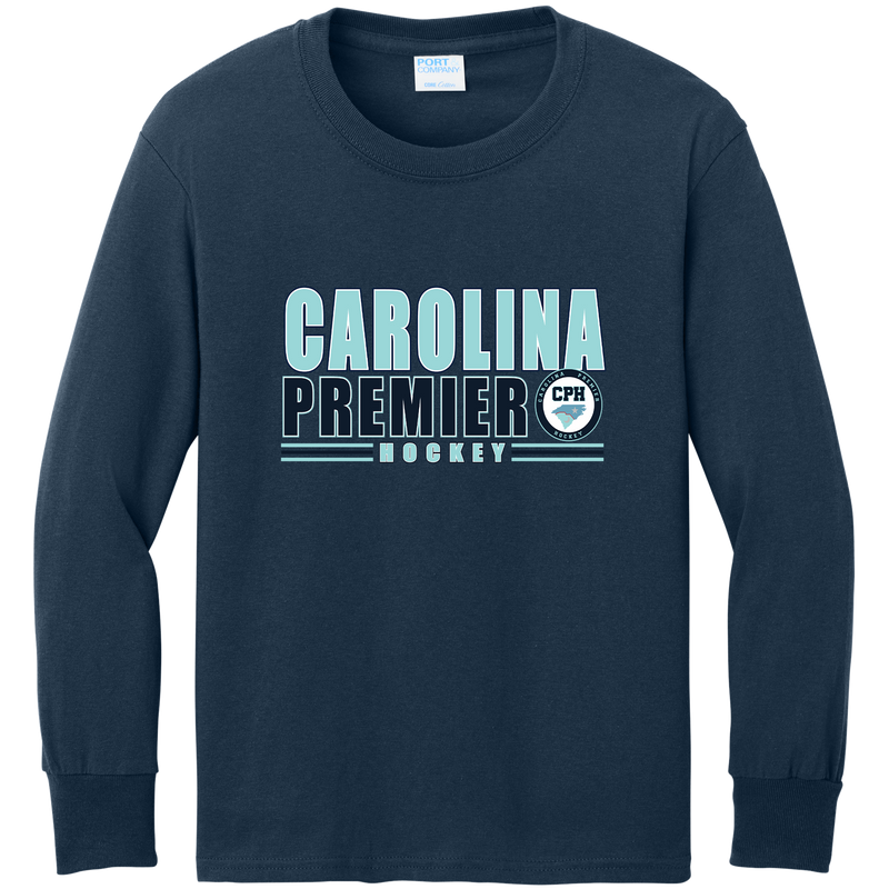 Carolina Premier Hockey Youth Long Sleeve Core Cotton Tee