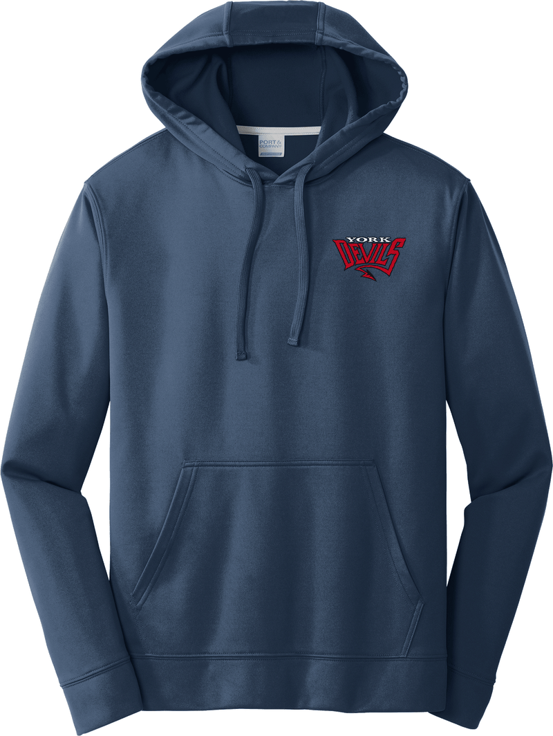 York Devils Performance Fleece Pullover Hooded Sweatshir