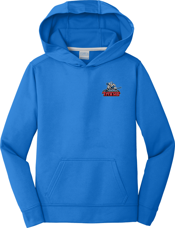 NJ Titans Youth Performance Fleece Pullover Hooded Sweatshirt