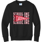 School One Elementary Youth 'Pennant' Fleece Crewneck Sweatshirt