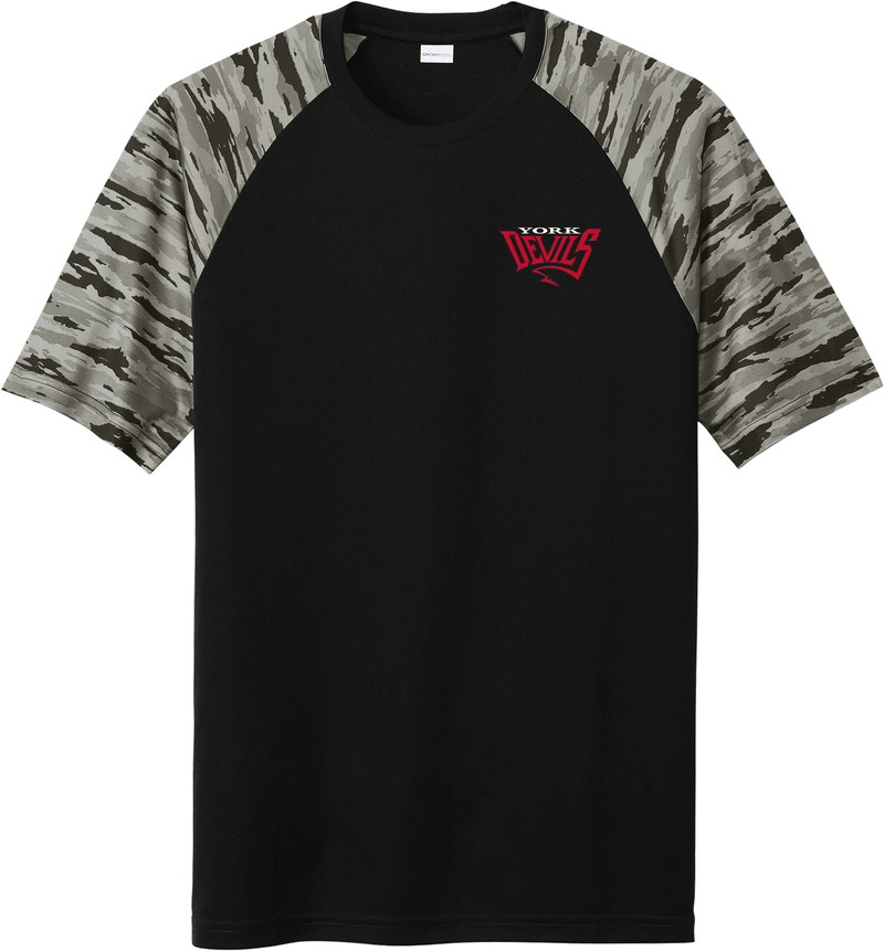 York Devils Drift Camo Colorblock Tee