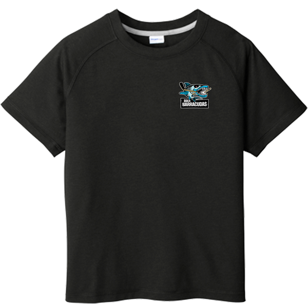 Boca Barracudas Youth PosiCharge Tri-Blend Wicking Raglan Tee