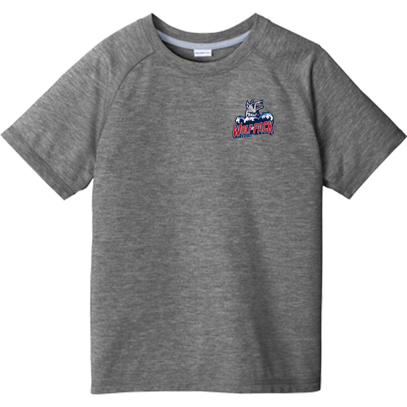 CT Wolfpack South Youth PosiCharge Tri-Blend Wicking Raglan Tee